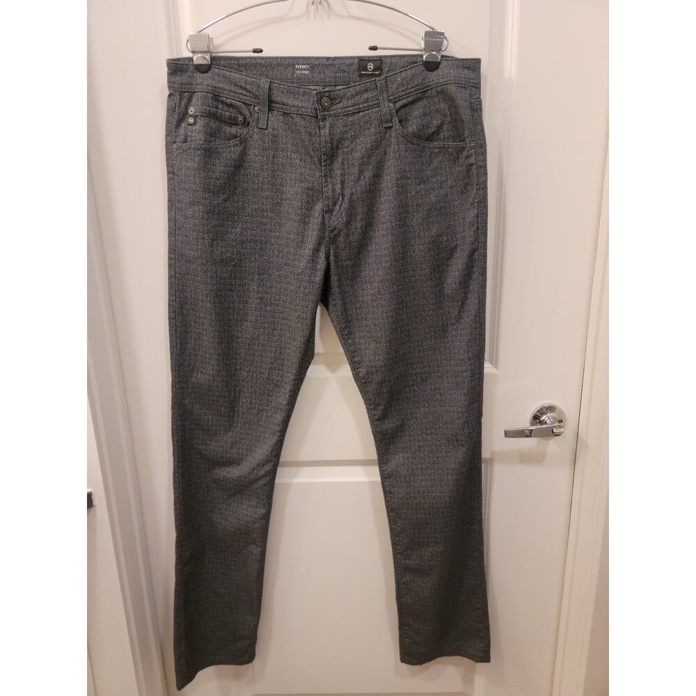 AG Everett Slim Straight Delorean Black Grey Pants